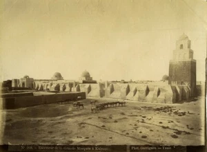 Tunisie Kairouan exterieur de la Grande Mosquee ancienne Photo Garrigues 1890 - Foto 1 di 3