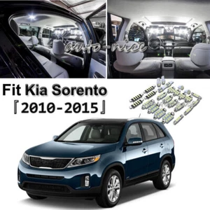 14 Bright White Bulb For Kia Sorento 2010-2015 LED Interior Light Package Kit - Picture 1 of 11