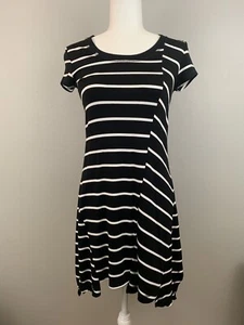 Kensic Damen Kleid schwarz weiß gestreift Größe X Small XS Viskose/Elasthan - Bild 1 von 3