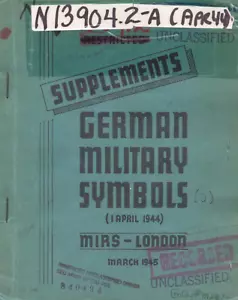 278 pagine simboli militari tedeschi 1 aprile 1944 MIRS Londra 1945 libro su CD dati - Foto 1 di 24