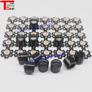 50 piezas 14,5 mm negro 10,15,45 60° LED LENTE reflector colimador F 1 3 5W estrella LED - Imagen 1 de 4
