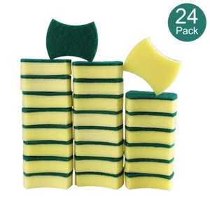 24pcs Cleaning Sponges Dish Scrubber Soft Heavy Duty Kitchen Sponges - Picture 1 of 9