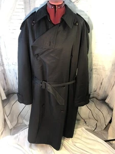 Trench coat uomo italiano STUDIO 0001 FERRE taglia 40R nero come nuovo SUPER AFFARE!! - Foto 1 di 12