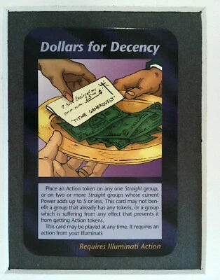 Dollars for Decency UNLIMITED Illuminati New World Order INWO Plot Uncommon - Image 1 of 2