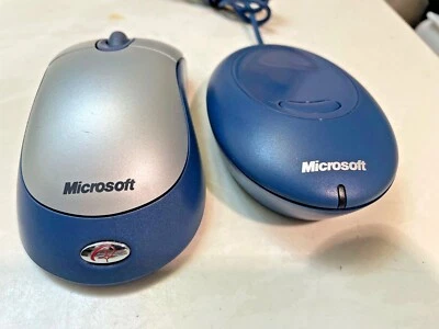 Microsoft Wireless Optical Mouse Blue K81-00004 USB PS/2 Windows Mac w/ Receiver - Image 1 of 4