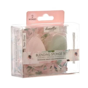 Set di spugna per miscelazione trucco a goccia - rosa floreale - Foto 1 di 3