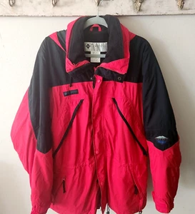 Vtg. Columbia OmniTech Ski Snow Full-Length 3-in-1 Jacket L Large Fleece Y2K Red - Picture 1 of 15