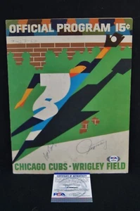 BILL BAILEY & JEFF TORBORG Autographed CHICAGO CUBS Program PSA/DNA 7/27/68 AUTO - Picture 1 of 6