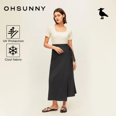 OH!SUNNY Traje de Baño Cubre Anti-UV UPF 50+ Playa Envolvente Falda Sarong Bikini Chal Foto 1 de 4