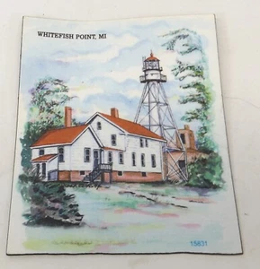 Whitefish Point Magnet Fridge Collectible Souvenir Michigan Upper Peninsula - Picture 1 of 2