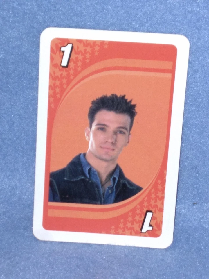 Tarjeta de juego NSYNC UNO #1 JC Chasez Mattel 2000 roja Foto 1 de 2