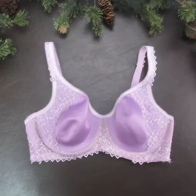 Comfort Choice Bra 38D Purple Unlined Underwire Adjustable Clasp Back - Image 1 of 4
