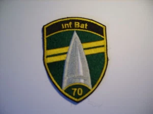 Schweizer Armee 21 Aufnäher  Inf Bat 70 in grün     9 x7 cm - Picture 1 of 1