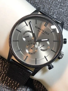 Kenneth Cole Men’s Chronograph Wristwatch Runs New Bat For Parts Or Repair - Picture 1 of 24