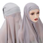 Long Shawls Headband Hijab Wrap Pearl Chiffon 1 Pc Cap Strap Chiffon Hijab