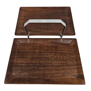 Mid-Century Modern Folding Teak Serving Tray Hors D'oeuvres Hasko - Picture 1 of 10
