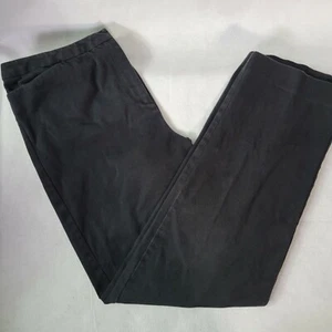 Casual Corner Womens Pants Size 12 Black High Rise Cotton Inseam 28.5 - Picture 1 of 12