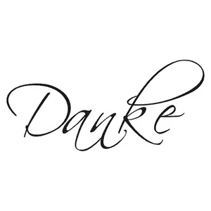 Motivstempel Holz "Danke", 52 x 23 mm Hochzeit Taufe Schuleingang Kommunion - Bild 1 von 1