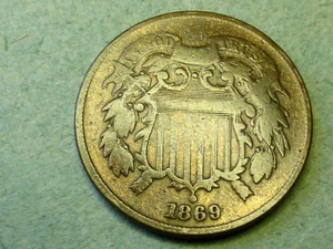 1869 TWO CENT PIECE VG - Picture 1 of 2