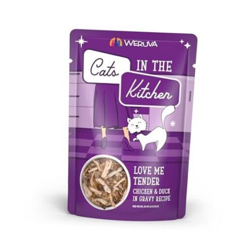  Cats in The Kitchen, Love Me Tender with Chicken & Duck in Gravy Cat Food, 