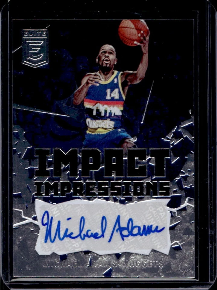 2021-22 Donruss Elite Michael Adams Impact Impressions Auto #II-MAD Nuggets - Image 1 of 2