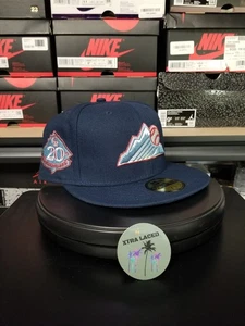 Exklusive New Era 59FIFTY Colorado Rockies eng anliegende Mütze 7 1/2 Wildleder UV - Bild 1 von 6