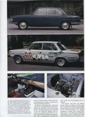 1962-1964 1966 1968 1969 1970-1972 BMW 1500 1600 1800 2000 9 pg ARTÍCULO COLOR Foto 1 de 3