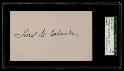 FRED CLARKE (1872-1960) SIGNED JSA CERTIFIED AUTOGRAPH INDEX CARD BASEBALL HOF - Image 1 of 2