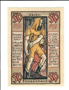 Notgeld - Altenburg - Stadt Altenburg -Prinzenraubserie - Bild 4 -50 Pf. - 1921 - Picture 1 of 2