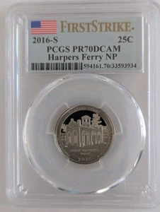 2016-S HARPERS FERRY QUARTER PCGS PR70DCAM FIRST STRIKE - Picture 1 of 4
