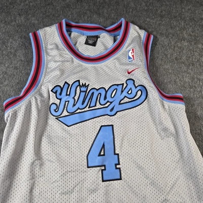 Camiseta deportiva retro vintage rara Sacramento Kings XL Chris Webber #4 Nike Rewind Foto 1 de 4