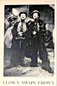 Vintage - Emmett Kelly und Sohn im Clown Make-up Print Werbung - WC - Bild 1 von 3