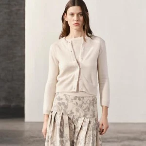 ZARA KNIT CARDIGAN WITH ELBOW-LENGTH SLEEVES - Picture 1 of 8