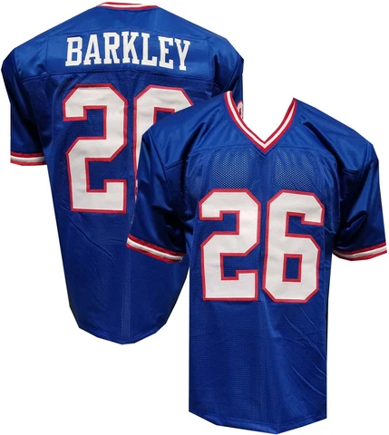 Saquon Barkley Royal Classic Blue Stitched Football Jersey Men's New York Cover