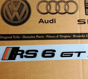 Original Audi RS6 GT Black Edition Rear Badge Emblem Sticker Logo for Trunk - Picture 1 of 3