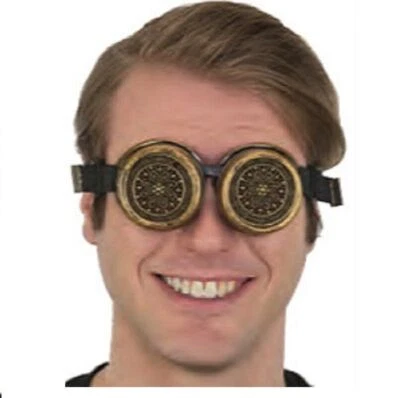 Gafas Steampunk - Lentes Rojas - Victorianas - Accesorios de Disfraz - Talla Única Foto 1 de 2