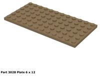 Lego 3028 Plate 6x12 Dark Pink Plaque Rose Foncé Belville du 5847 Surf MOC