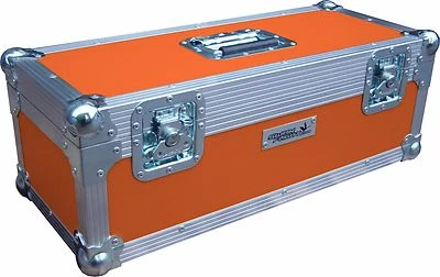 7" Single 300 Swan Flight Case Vinyl Record Box (Orange Rigid PVC)