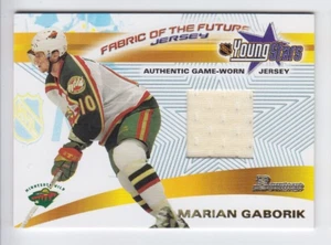 2001-02 TOPPS BOWMAN YOUNGSTARS MARIAN GABORIK JERSEY FABRIC GAME WORN Wild - Bild 1 von 1