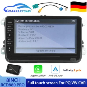 8" RCD880 PRO Android Autoradio Carplay RCD330 Autoradio Für VW Golf CC Tiguan - Bild 1 von 18