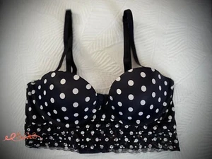 Victoria Secret rosa Cabrio-Riemen gepolstert Bügel schwarz & weiß BH 34A - Bild 1 von 16