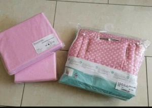 NEU * Sitz/Kinderwagen Auflage & 2xWasserd. Spannbett 140x70 Rosa - Bild 1 von 7