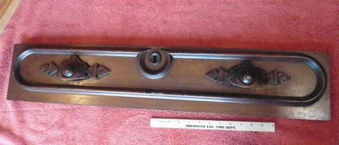 Antique Wooden Desk Drawer Dresser Pull Handles Wood key hole escutcheon Vintage Cover