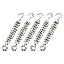 High Quality Stainless Steel Turnbuckle 5PCS M6 Hook and Eye Wire Tensioner