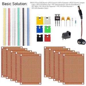 10 Pcs 5x7cm (2x3in) DIY PCB Prototyping Perf Circuit Boards Breadboards US - Picture 1 of 21