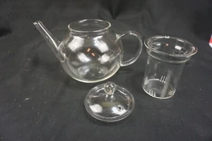 Glass Tea Pot With glass Infuser 32oz. Capacity/4 Cup Capacity - Picture 1 of 11