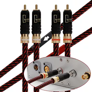 Cable de interconexión RCA de audio Hi-Fi de cobre puro Cable RCA macho chapado en oro - Imagen 1 de 9