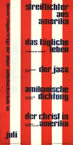 Otl Aicher VHS-Ulm ORIGINAL-Plakat 1948 "Streiflichter aus Amerika" Grafik / HfG - Picture 1 of 1