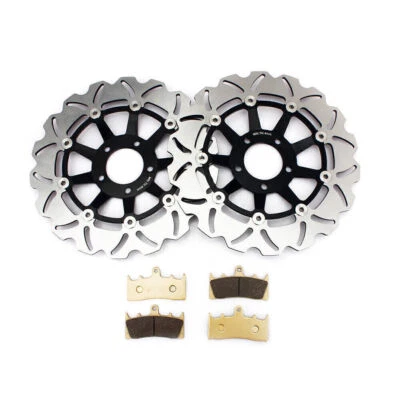 For Suzuki Front Brake Rotors Pads GSXR 750 W 1994-1995 GSX-R 1100 W 1993-1998 - Image 1 of 4