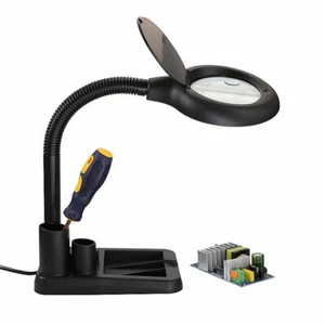 Magnifying Lamp 5X 10X Magnifier with 40 LED Lights Table and Desk Lamp Floor - Picture 1 of 7